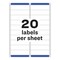 Avery Easy Peel Address Labels, Sure Feed Technology, Permanent Adhesive, 1" x 4", 500 Labels (5261)